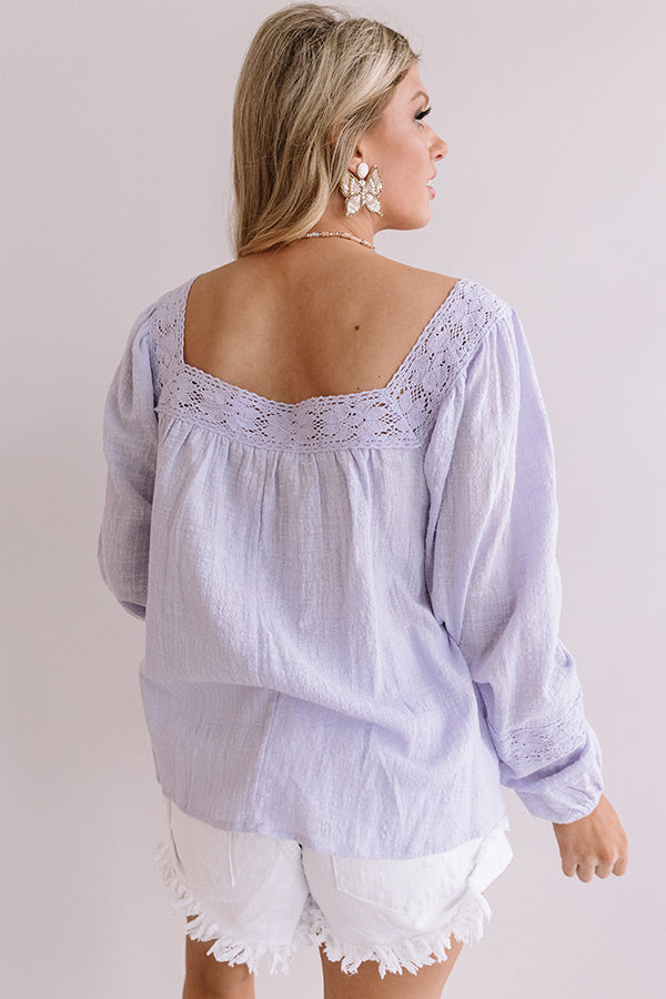 Love Island Shift Top In Lavender Image - 4