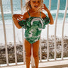 Palm Tree Pretty Children's One Piece Swimsuit Image - 1