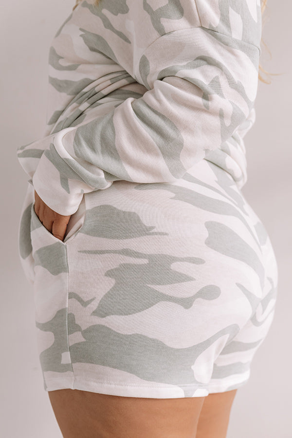 Let's Lounge Camo Shorts Curves Image - 5