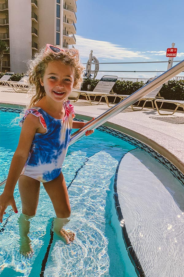 Maui Sunset Tie Dye One Piece Children's Swimsuit Image - 4