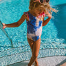 Maui Sunset Tie Dye One Piece Children's Swimsuit Image - 1