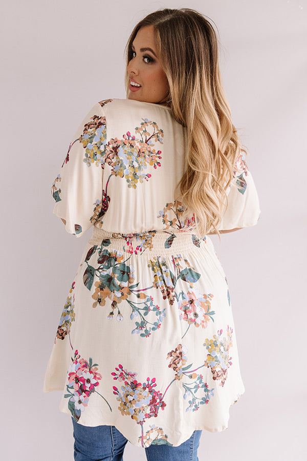 Cabo San Chic Floral Tunic Curves Image - 3