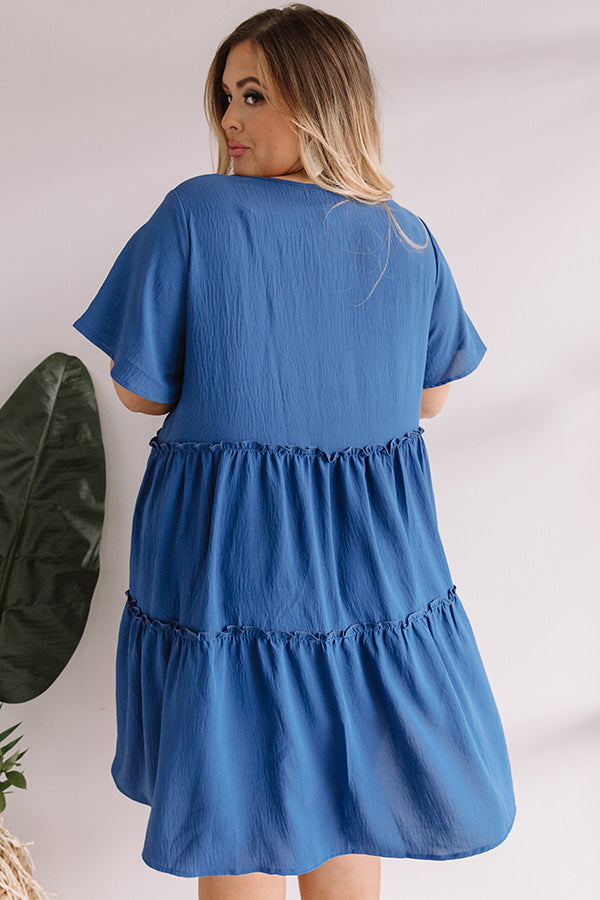 Bali Daydream Babydoll Dress In Blue Curves Image - 4