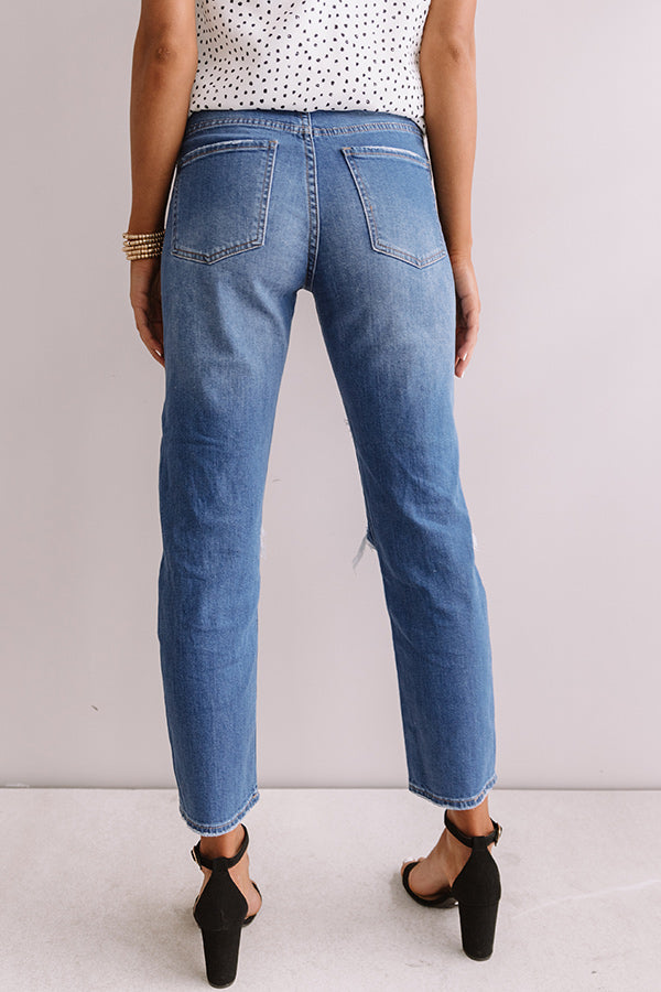 The Cayla Midrise Distressed Relaxed Skinny Image - 5