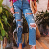 The Cayla Midrise Distressed Relaxed Skinny Image - 1