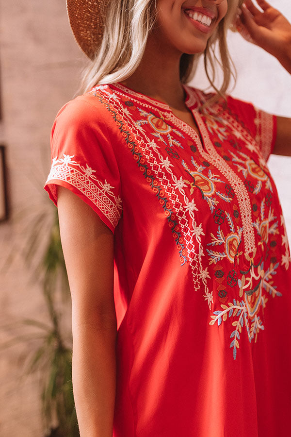 Bellinis In The Bahamas Embroidered Shift Dress Image - 5