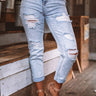 The Story High Waist Distressed Relaxed Skinny Image - 1