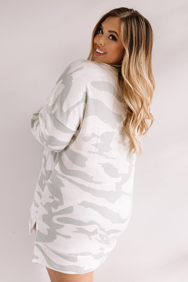 Let's Lounge Camo Sweatshirt Curves Image - 3