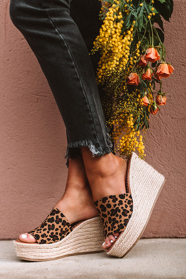 The Kelsie Espadrille Wedge In Leopard Image - 2