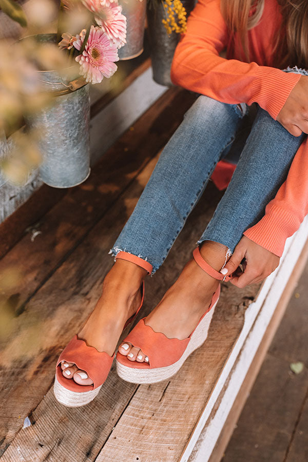 The Alaya Wedge In Coral Image - 2