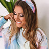 Kiss Me At Sunset Tie Dye Headband In Blue Image - 1