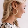 Cabo Daydream Tortoiseshell Hoop Earrings In Gold Image - 1