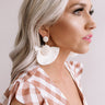Talkin' About Tulum Fan Earrings In Ivory Image - 1