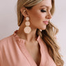 Sassy In Seaside Beaded Earrings In Light Peach Image - 1