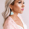Paradise Pretty Tassel Earrings In Mint Image - 1