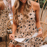 Hamptons Hideout Leopard Shift Dress In Iced Latte Image - 1