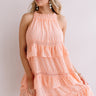 About A Twirl Ruffle Dress In Peach Image - 1