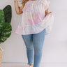Splashes From The Sea Tie Dye Babydoll Top Curves Image - 1