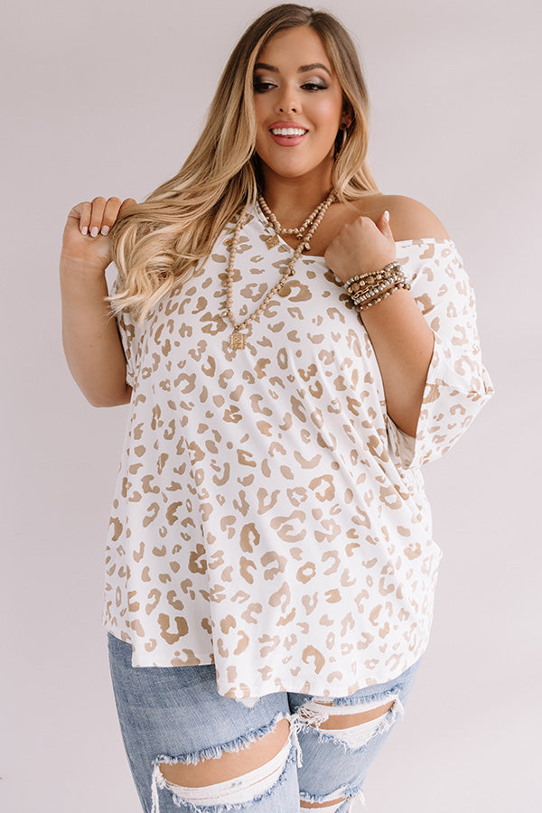 The Girl Of The Hour Leopard Shift Top in Ivory   Curves Image - 4