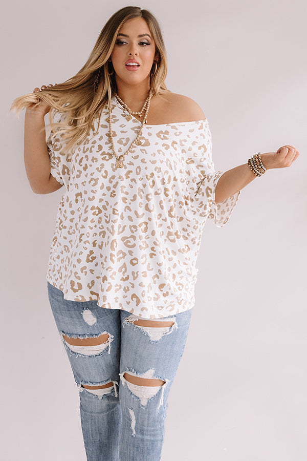 The Girl Of The Hour Leopard Shift Top in Ivory   Curves Image - 3