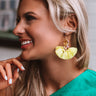 Pineapple Martini Fan Earrings In Yellow Image - 1