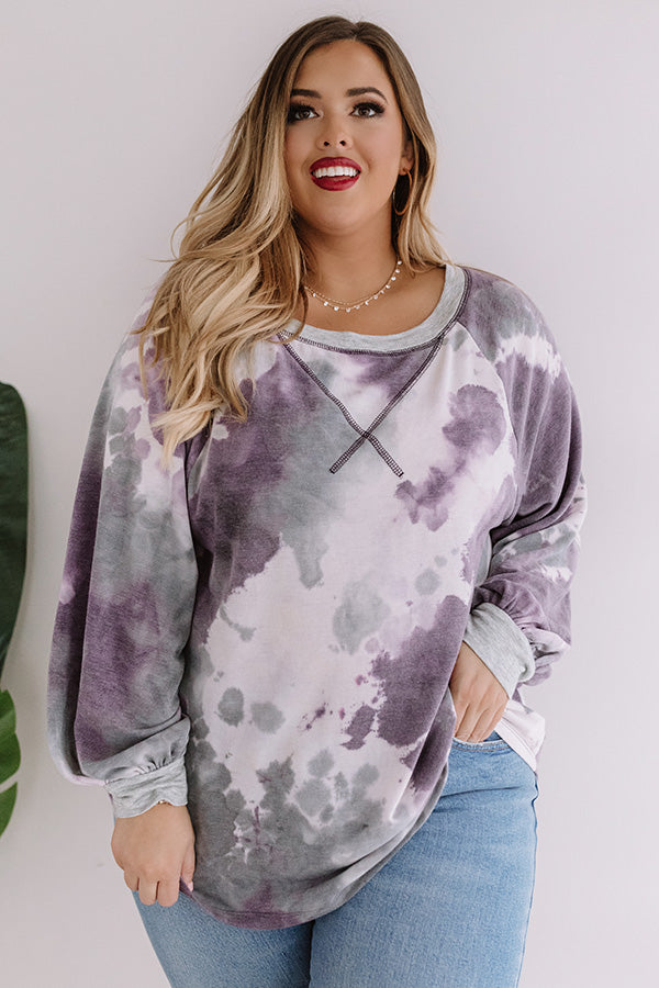 Best Of All Tie Dye Sweatshirt Curves Image - 2
