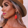 Paradise Pretty Tassel Earrings In Red Image - 1