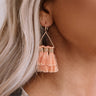 Paradise Pretty Tassel Earrings In Peach Image - 1