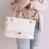 Paris Premier Quilted Tote In Ivory Image - 1