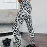 Passion For Fitness High Waist Leopard Print Active Legging In White Image - 1