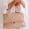 Paris Premier Quilted Tote In Iced Latte Image - 1