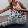 Passion For Fitness High Waist Snake Print Active Legging In Grey Image - 1