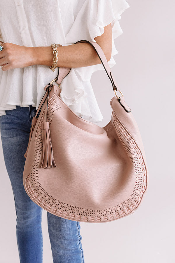 Sweet As Pie Faux Leather Tote in Blush Image - 1