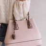 Your Biggest Fan Faux Leather Tote in Blush Image - 1