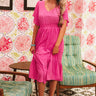 Sunset Sail Midi Dress In Hot Pink Image - 1