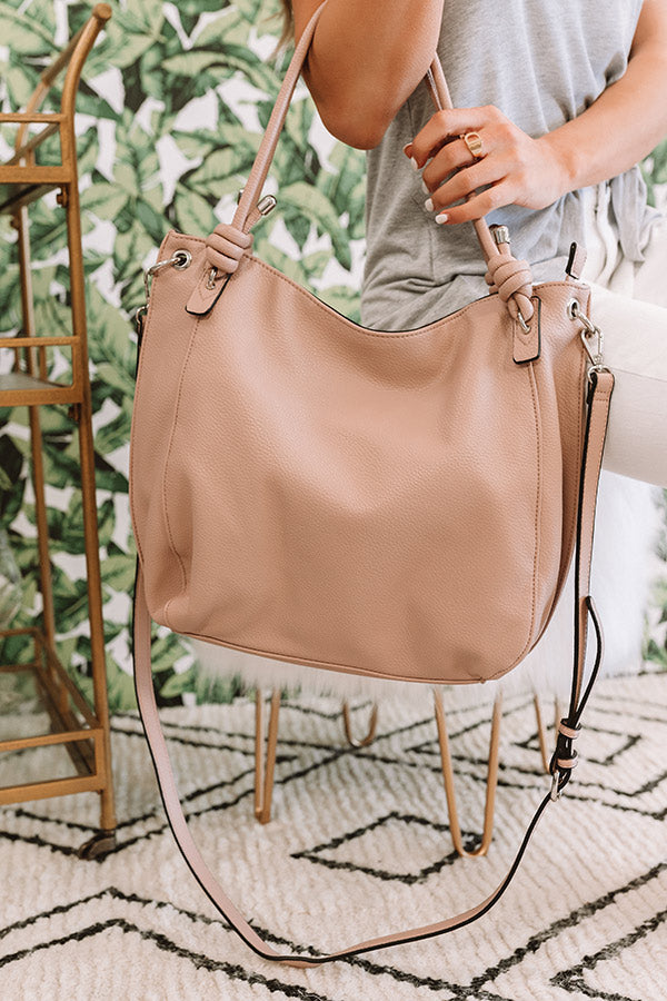 Joy For Days Faux Leather Tote in Blush Image - 2