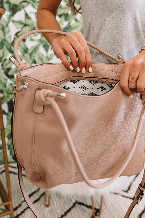 Joy For Days Faux Leather Tote in Blush Image - 1