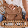 Travel Abroad Faux Leather Crossbody in Mocha Image - 1