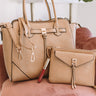 CEO Material Faux Leather Tote in Iced Latte Image - 1