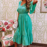 Sunset Sail Midi Dress In Emerald Image - 1