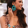 Styled To Perfection Beaded Earrings In Turquoise Image - 1