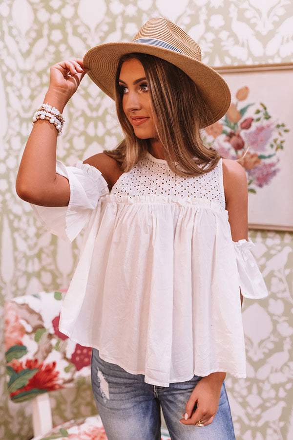 Baja Beautiful Babydoll Top In White Image - 3