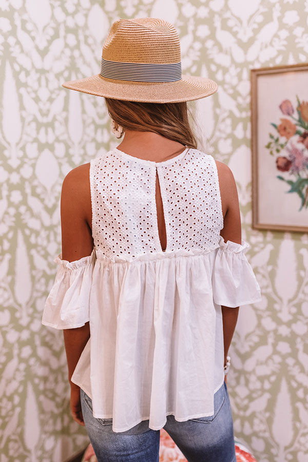 Baja Beautiful Babydoll Top In White Image - 5