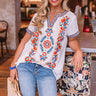 Chic Islander Embroidered Top Image - 1