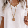  iced latte Sea Dive Beaded Necklace In Iced Latte 