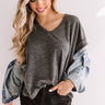Total Smoke Show Knit Shift Top in Black Image - 1