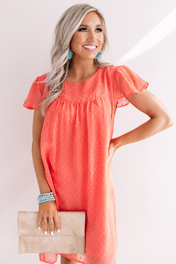 Landing In Laguna Babydoll Dress in Coral Image - 2