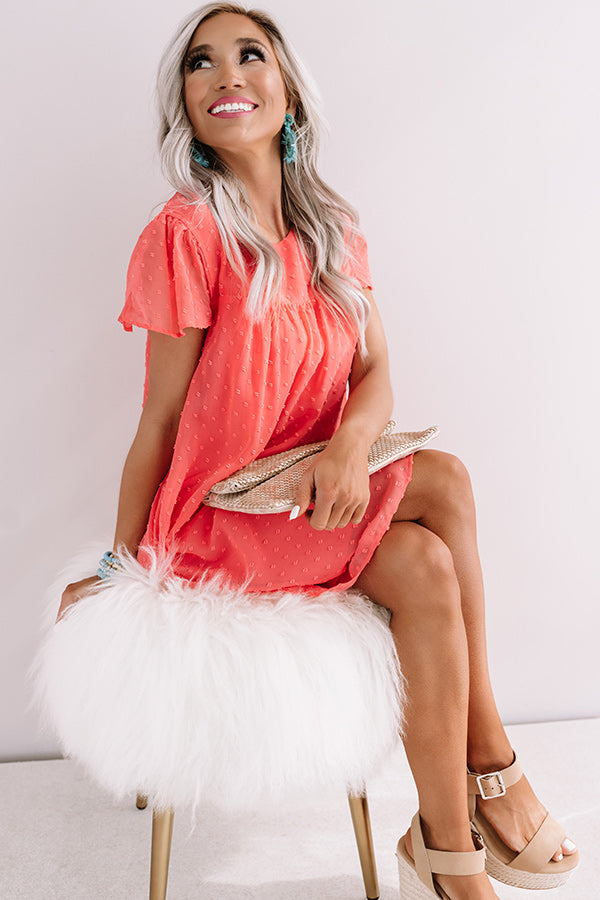 Landing In Laguna Babydoll Dress in Coral Image - 5