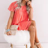 Landing In Laguna Babydoll Dress in Coral Image - 1