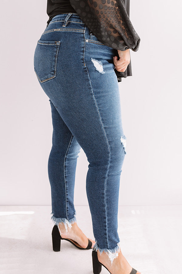 KanCan The Ella High Waist Distressed Ankle Skinny Curves Image - 2